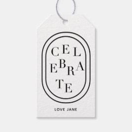 Personalisiertes Geschenk "feiern" Geschenkanhänger