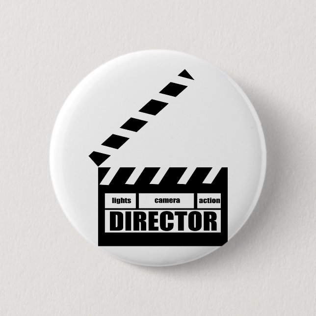 Personalisiertes Geschenk Film-Direktorn-Schindel Button (Vorderseite)