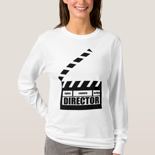 Personalisiertes Geschenk Film-Direktorn-Schindel T-Shirt (Vorderseite)