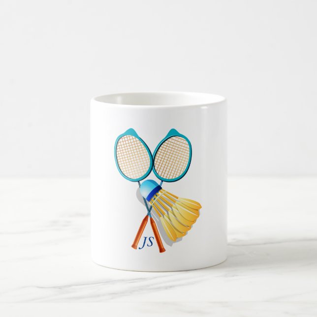 Personalisiertes Geschenk für Badminton-Spieler Kaffeetasse (Mittel)