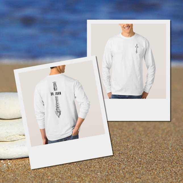 Personalisiertes Geschenk für Chiropraktor, Wirbel T-Shirt (Von Creator hochgeladen)