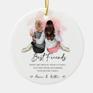 Personalisiertes Geschenk für den besten Freund, W Keramik Ornament