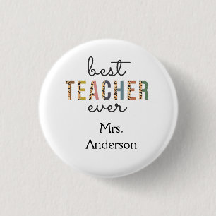 Personalisiertes Geschenk für den besten Lehrer fü Button