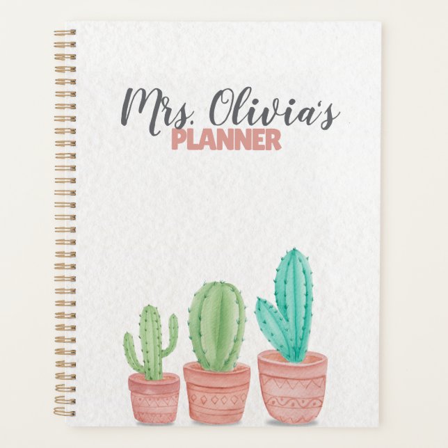 Personalisiertes Geschenk für den besten Lehrerpla Planer (Vorderseite)