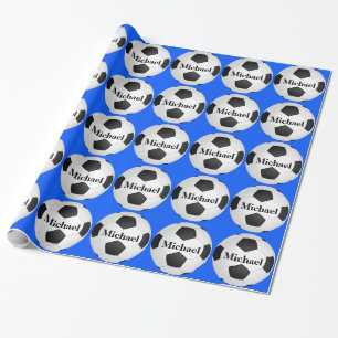 Personalisiertes Geschenk für den Fußballball Geschenkpapier