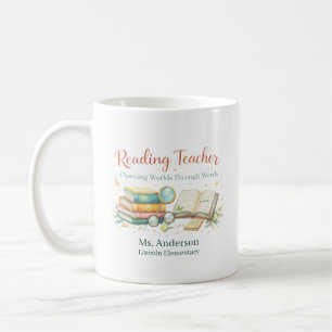 Personalisiertes Geschenk für den Leselhrer Kaffeetasse