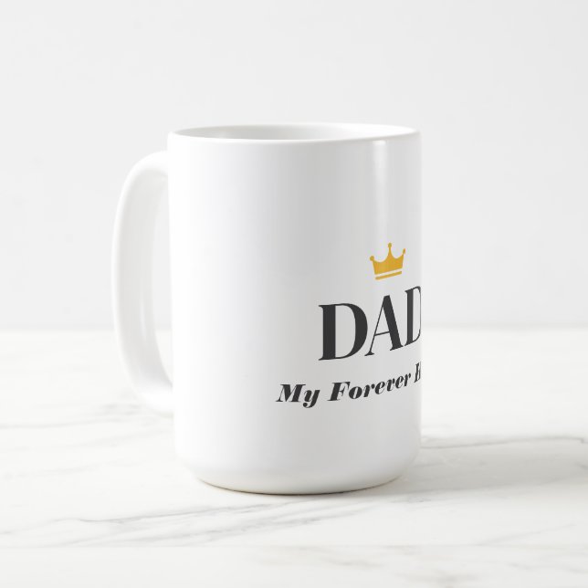 Personalisiertes Geschenk für den Vater Kaffeetasse (Vorderseite Links)