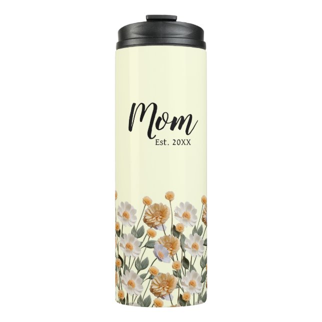 Personalisiertes Geschenk für die erste Mama Thermosbecher (Vorderseite)