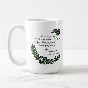 Personalisiertes Geschenk für die Mutter des Bräut Kaffeetasse