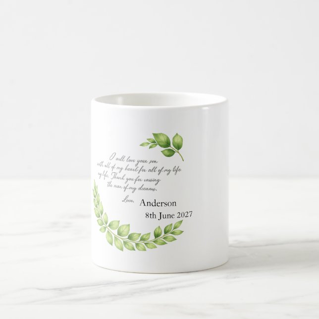 Personalisiertes Geschenk für die Mutter des Bräut Kaffeetasse (Mittel)
