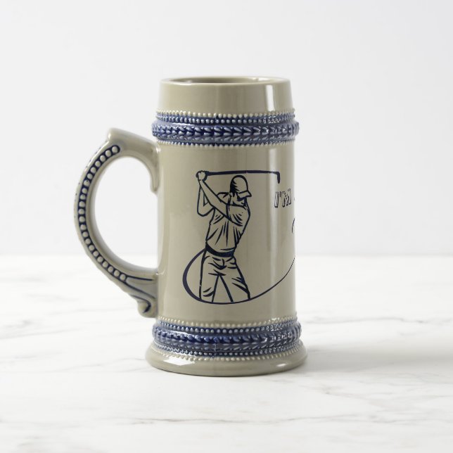 Personalisiertes Geschenk für einen Golfer Bierglas (Links)