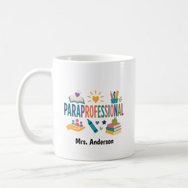 Personalisiertes Geschenk für einen Paraprofession Kaffeetasse (Links)