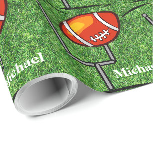 Personalisiertes Geschenk für Fußball und Torpfost Geschenkpapier