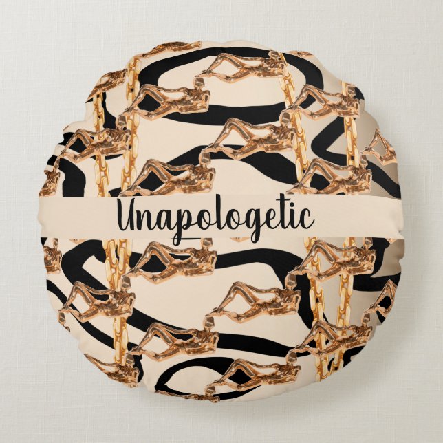 Personalisiertes Geschenk für Geburtstag, Braut, H Rundes Kissen (Vorderseite)