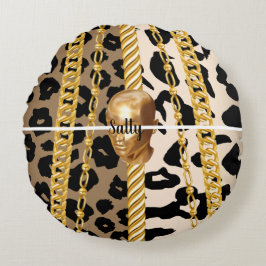 Personalisiertes Geschenk für Geburtstag, Braut, H Rundes Kissen