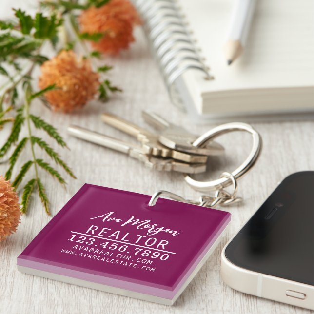 Personalisiertes Geschenk für Immobilienmakler Schlüsselanhänger (Vorderseite rechts)