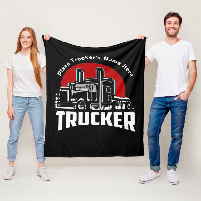 Personalisiertes Geschenk für LKW Fleecedecke (Beispiel)