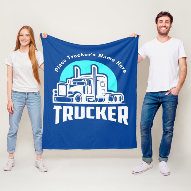 Personalisiertes Geschenk für LKW Fleecedecke (Beispiel)
