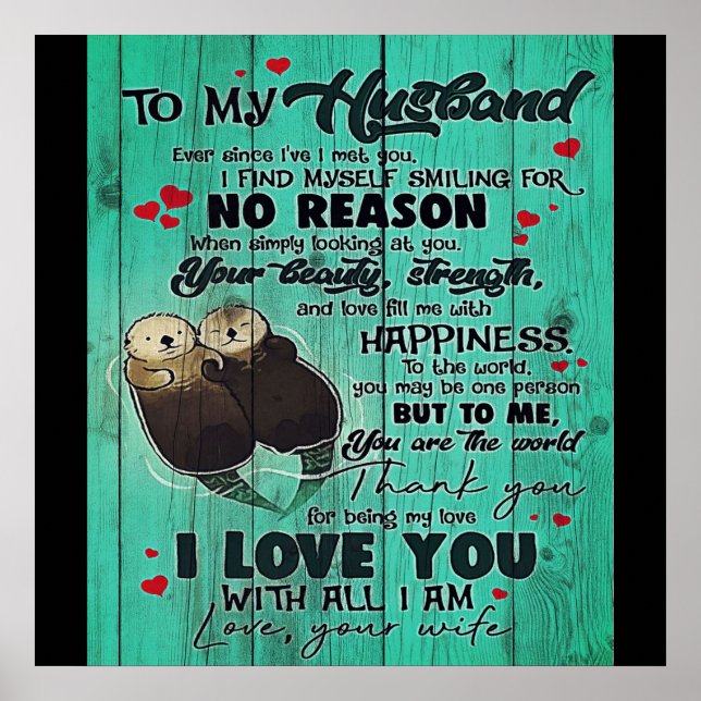 Personalisiertes Geschenk für meinen Mann Poster (Vorne)