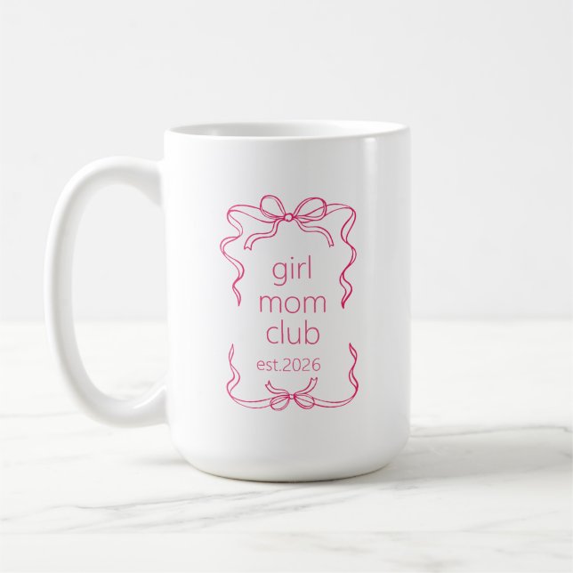 Personalisiertes Geschenk für Mutter mit Mädchen,  Kaffeetasse (Links)