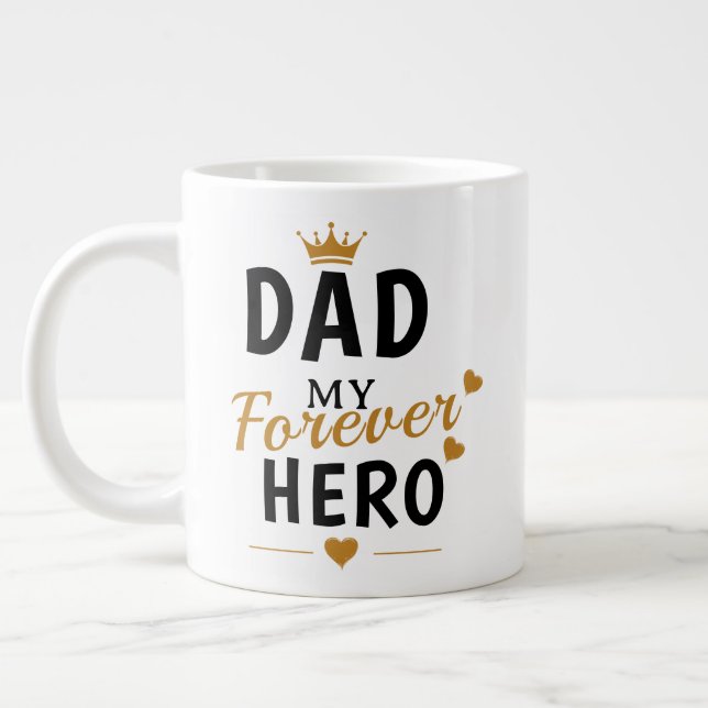 Personalisiertes Geschenk für Papa  Jumbo-Tasse (Links)