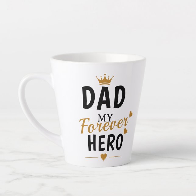 Personalisiertes Geschenk für Papa  Milchtasse (Links)