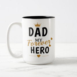 Personalisiertes Geschenk für Papa Zweifarbige Tasse