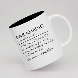 Personalisiertes Geschenk für Rettungssanitäter - Zweifarbige Tasse
