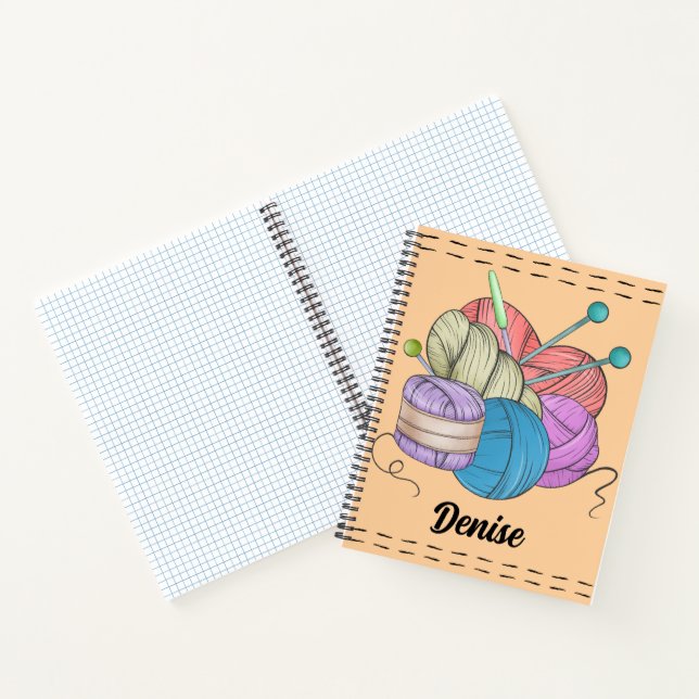 Personalisiertes Geschenk für Stricker, Stricken,  Notizbuch (Innenseite)