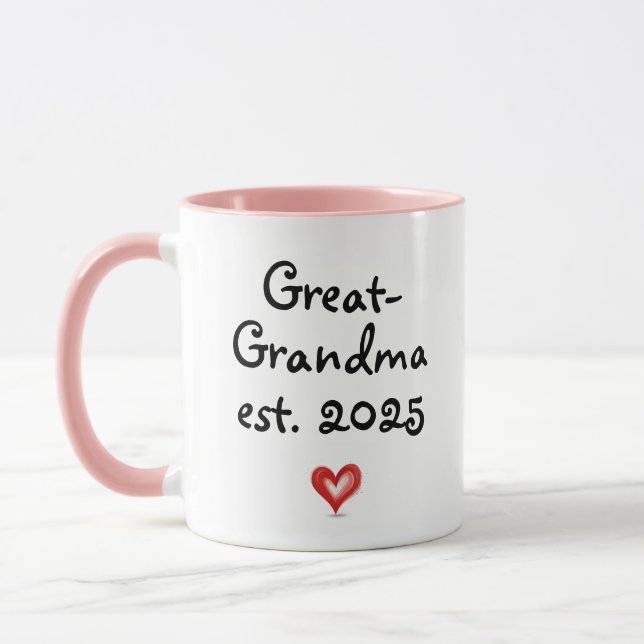 Personalisiertes Geschenk für Urgroßmutter, Persön Tasse (Links)