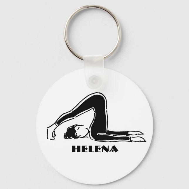 Personalisiertes Geschenk für Yoga Pilates Liebhab Schlüsselanhänger (Vorderseite)