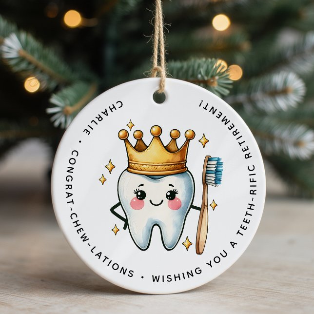 Personalisiertes Geschenk für Zahnärzte Keramik Ornament (Von Creator hochgeladen)