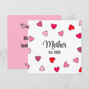 Personalisiertes Geschenk für zukünftige Mütter in Karte