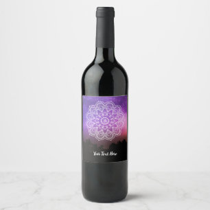 Personalisiertes Geschenk Mandala Weinetikett