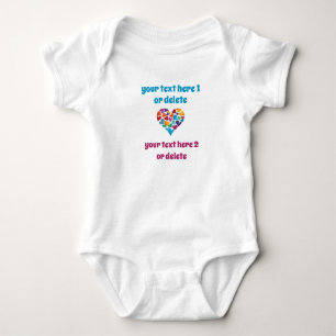 Personalisiertes Geschenk mit eigenem Text, farben Baby Strampler