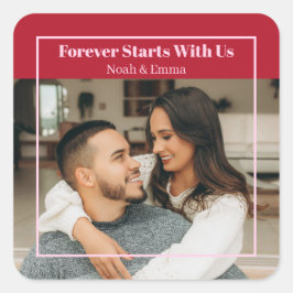 Personalisiertes Geschenk mit Foto und Text - Roma Quadratischer Aufkleber