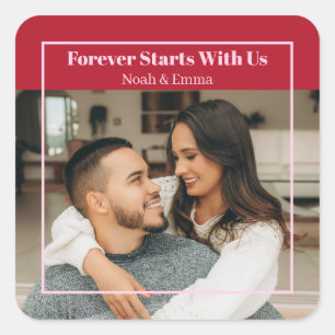 Personalisiertes Geschenk mit Foto und Text - Roma Quadratischer Aufkleber