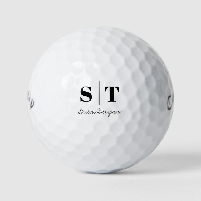 Personalisiertes Geschenk mit individuellen Initia Golfball (Vorderseite)