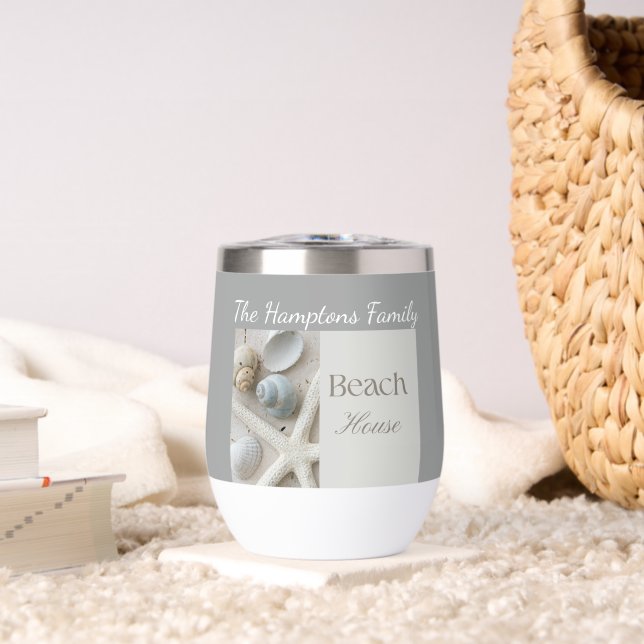 Personalisiertes Geschenk mit Meeresmuscheln für d (Wohnzimmer (gedreht))