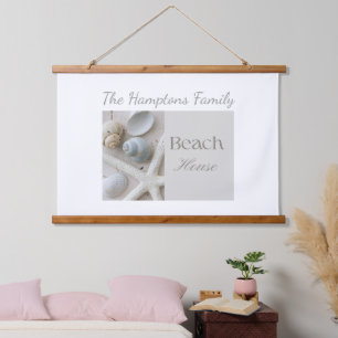 Personalisiertes Geschenk mit Meeresmuscheln für d Wandteppich Mit Holzrahmen