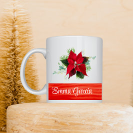 Personalisiertes Geschenk Niedlich Rote Blume Weih Kaffeetasse