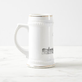 Personalisiertes Geschenk Pasadena Skyline Sketch Bierglas