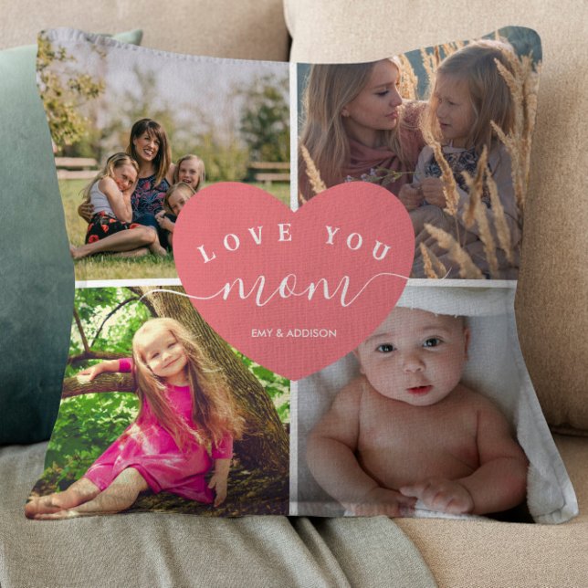 Personalisiertes Geschenk Rosa Herz Rosa Beste Mam Kissen (Von Creator hochgeladen)