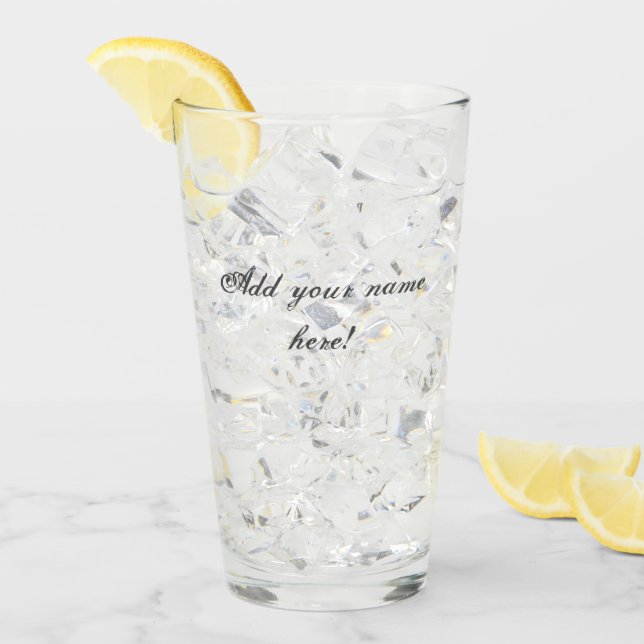 Personalisiertes Geschenk, Sonderglas Glas (Vorderseite Ice)