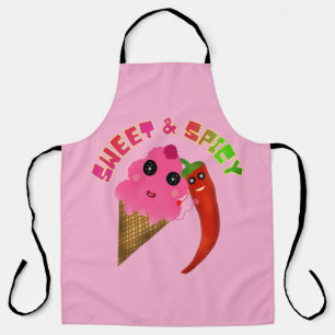 Personalisiertes Geschenk Süßes Eis und Chili-Scho Schürze