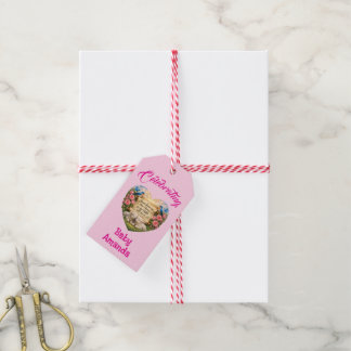Personalisiertes Geschenk-Tag für Baby Mädchen Geschenkanhänger