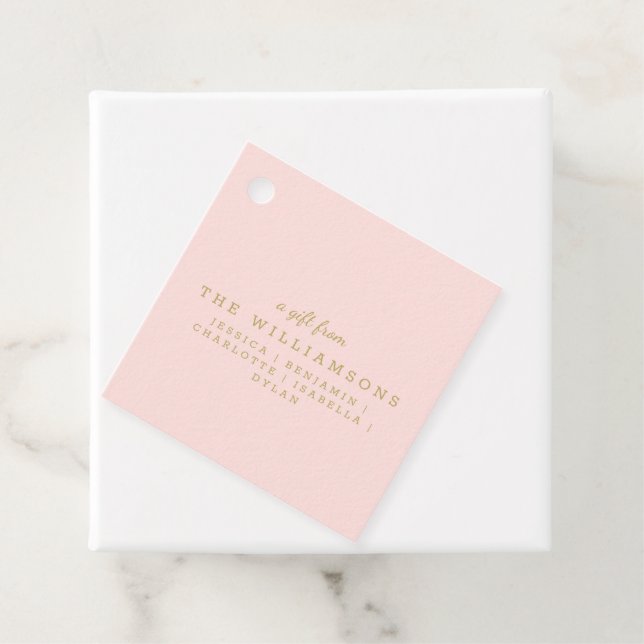 Personalisiertes Geschenk von modernem elegantem R Geschenkanhänger (Beispiel)