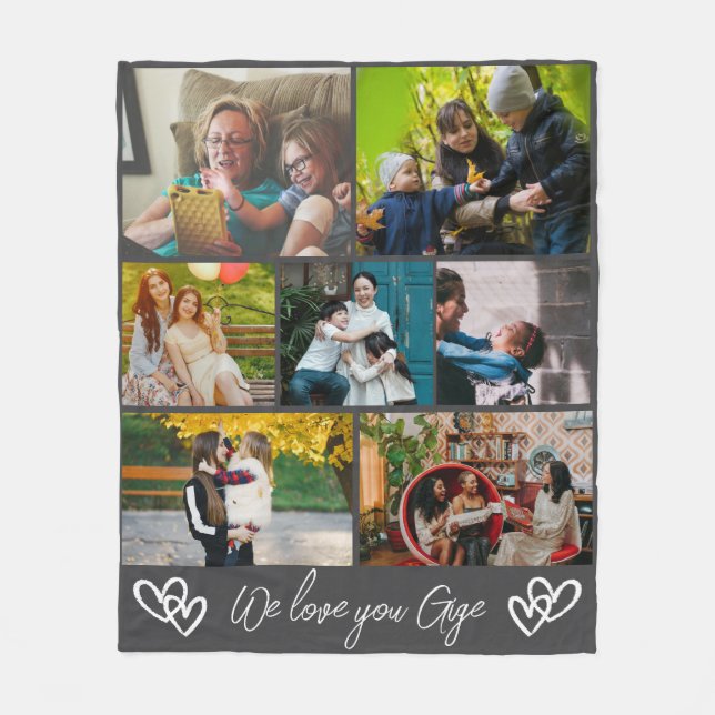 Personalisiertes Geschenk von Nichte oder Neffe fü Fleecedecke (Vorderseite)