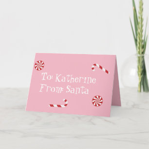 Personalisiertes Geschenk von Weihnachten Candy Pi Karte