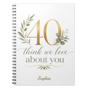 Personalisiertes Geschenk zum 40. Geburtstag - 40 Notizblock